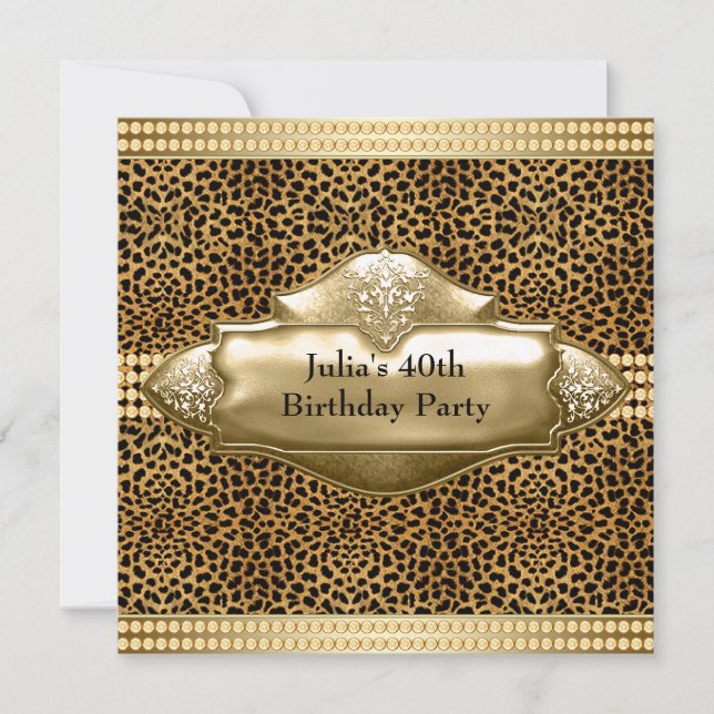 Cartes d'invitation élégantes pour une fête d'anni (Devant)