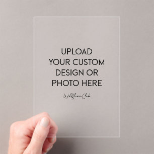 Cartes d'invitation en acrylique transparent