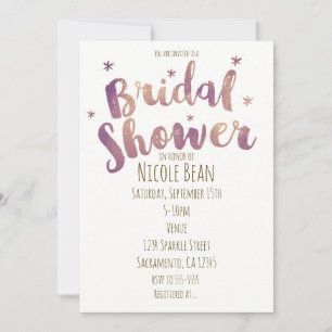 Cartes d'invitation Faux Bronze Or pour Baby Showe