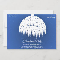 Cartes d'invitation Friendsmas traîneau du Père No