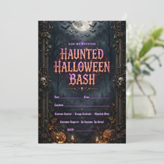 Cartes d'invitation Halloween 