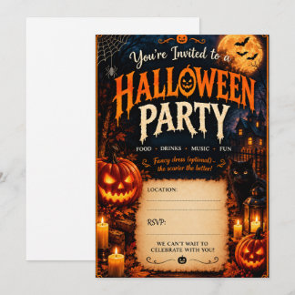 Cartes d'invitation Halloween 