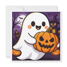 Cartes d'invitation Halloween BOO