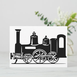 Cartes d'invitation Locomotive à Vapeur
