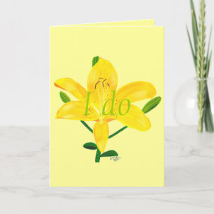 Cartes d'invitation Mariage Lily Jaune Jolie