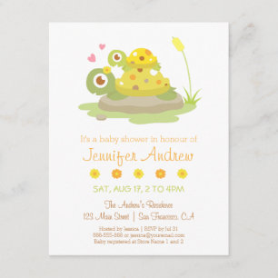 Cartes d'invitation mignonnes et colorées pour une