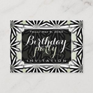 Cartes d'invitation miniatures d'art à motif de ma