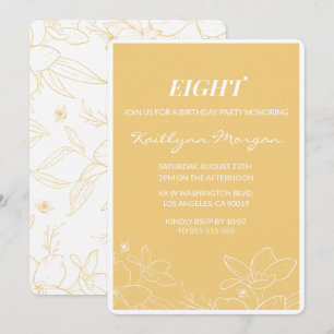 Cartes d'invitation modernes pour 8ème anniversair