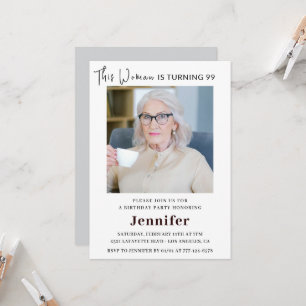 Cartes d'invitation modernes pour ses 99 ans avec