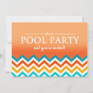 Cartes d'invitation modernes pour une fête à la pi