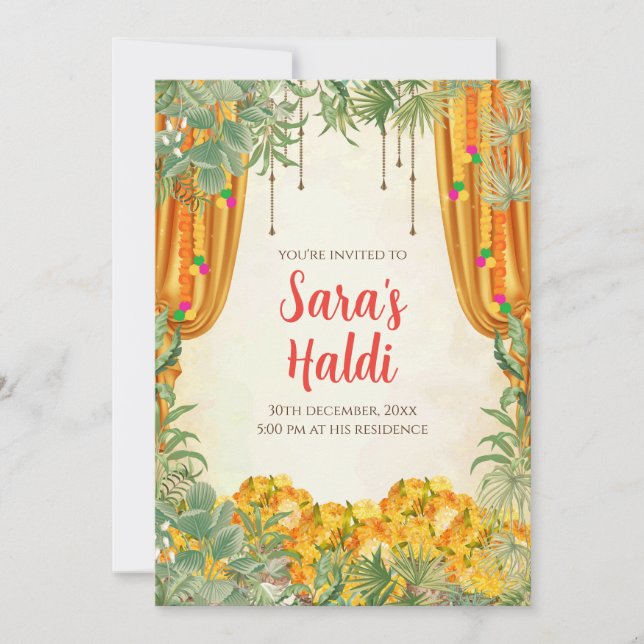 Cartes d'invitation numériques Haldi Invitations d (Devant)