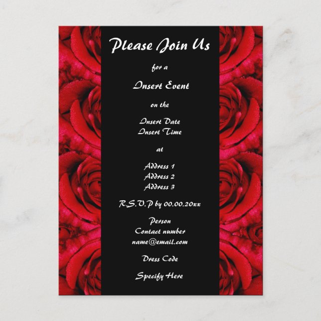 Cartes d'invitation occasions formelles - personna (Devant)