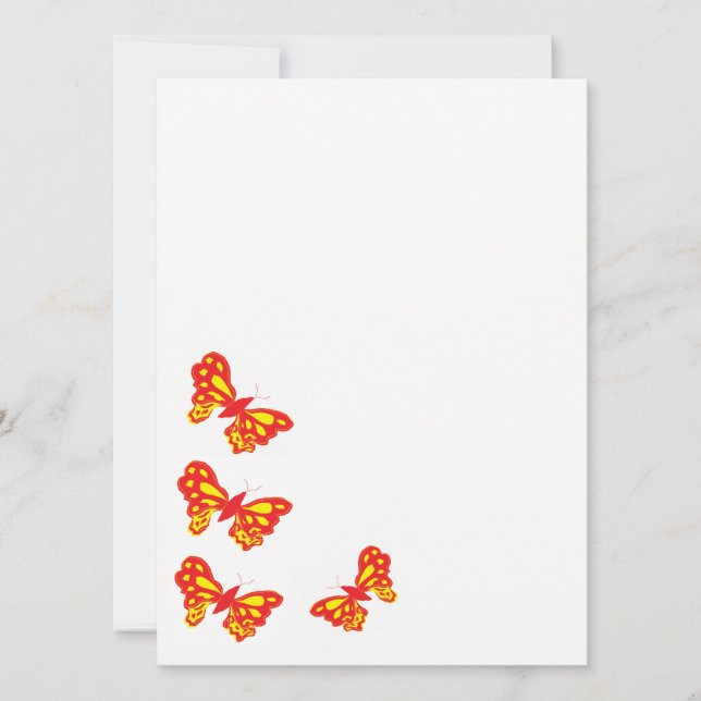 Cartes d'invitation/Papillons (Devant)