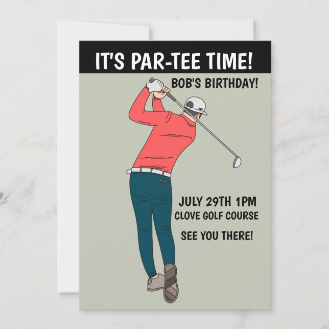 CARTES D'INVITATION PERSONNALISÉES POUR FÊTE DE GO (Devant)