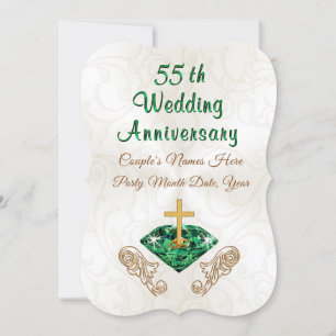 Cartes d'invitation personnalisées pour les 55 ans