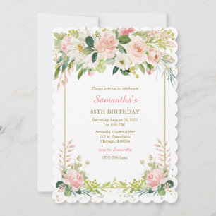 Cartes d'invitation personnalisées pour les 65 ans