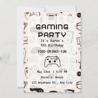Cartes d'invitation personnalisées pour soirée de