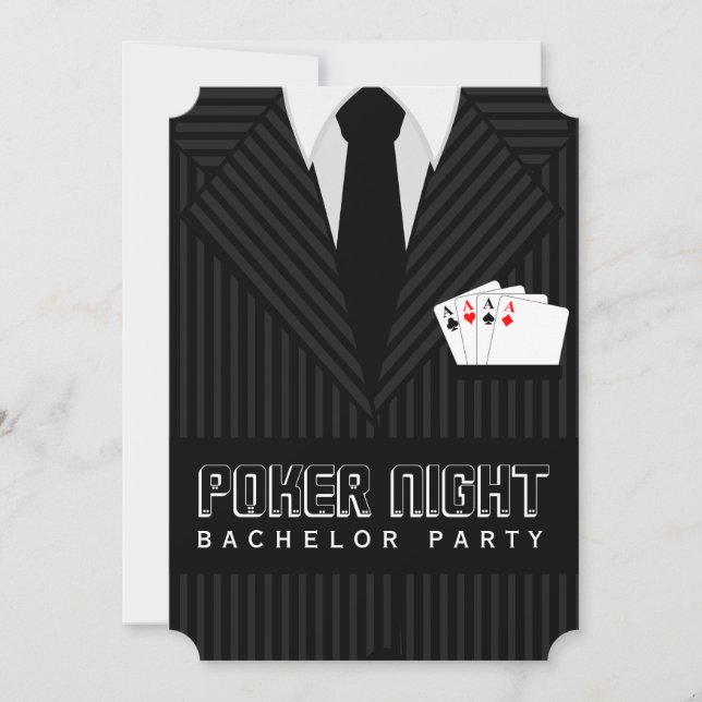 Cartes d'invitation personnalisées pour soirée ent (Devant)