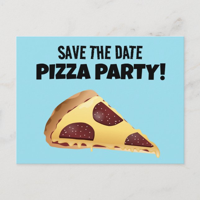 Cartes d'invitation personnalisées pour soirée piz (Devant)