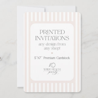 Cartes d'invitation personnalisées - Wilde Peach P