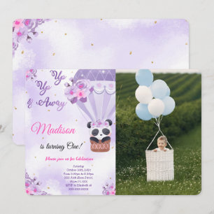 Cartes d'invitation photo ballon aérostatique