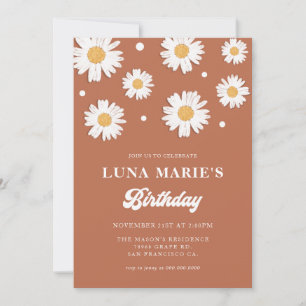 Cartes d'invitation photo d'anniversaire Boho Dais
