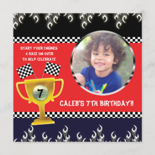 Cartes d'invitation photo pour anniversaire avec t