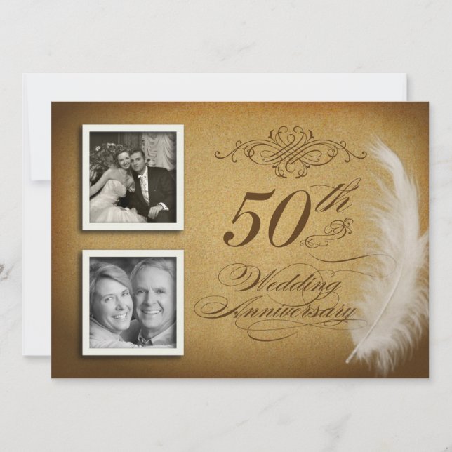 Cartes d'invitation photo pour la Fête des 50 ans  (Devant)