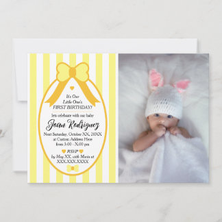 Cartes d'invitation photo pour le 1er anniversaire