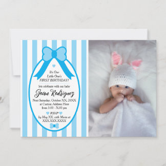 Cartes d'invitation photo pour le 1er anniversaire