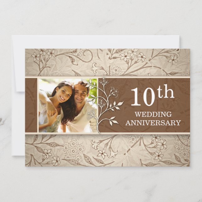 Cartes d'invitation photo pour les 10 ans de maria (Devant)