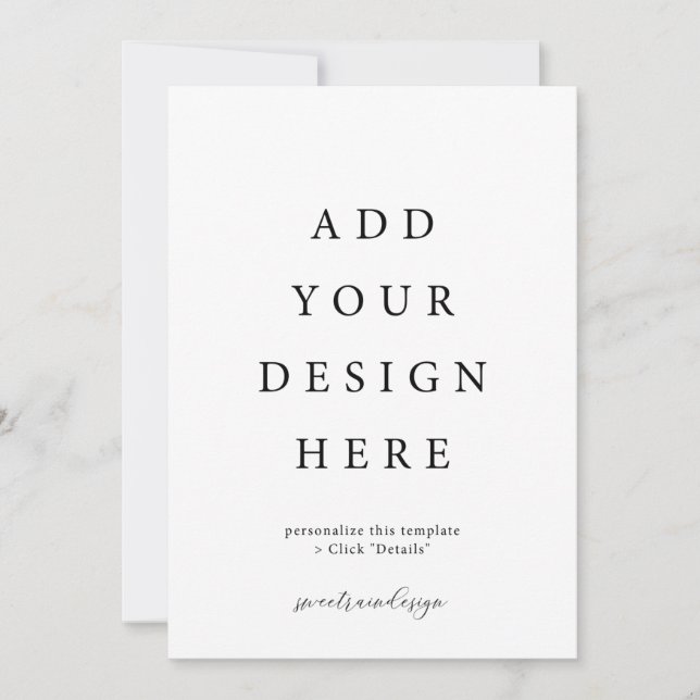 Cartes d'invitation plates 5x7 po (Devant)