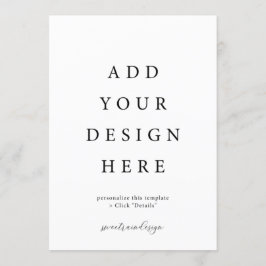 Cartes d'invitation plates 5x7 po