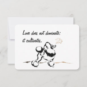 Cartes d'invitation Poodle