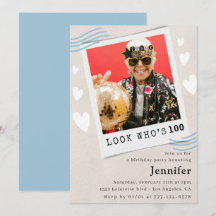 Cartes d'invitation pour 100e anniversaire