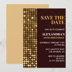 Cartes d'invitation pour 10ème anniversaire À sauv