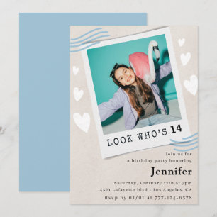 Cartes d'invitation pour 14 ans