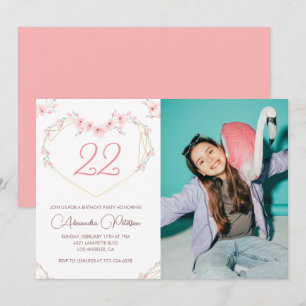 Cartes d'invitation pour 22e anniversaire Bohème F