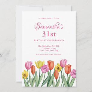 Cartes d'invitation pour 31e anniversaire à l'aqua