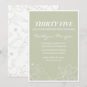 Cartes d'invitation pour 35e anniversaire Moderne 