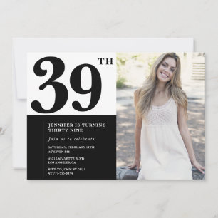 Cartes d'invitation pour 39e anniversaire photo no