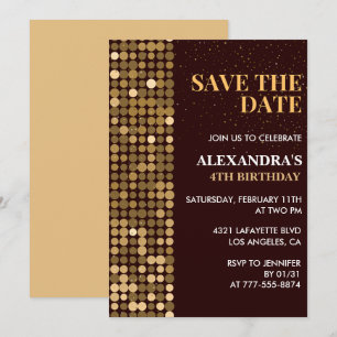 Cartes d'invitation pour 4ème anniversaire À sauve