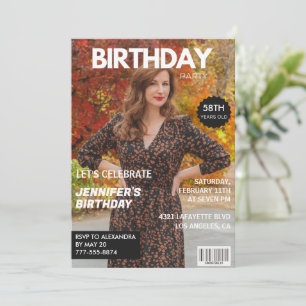 Cartes d'invitation pour 58e anniversaire moderne