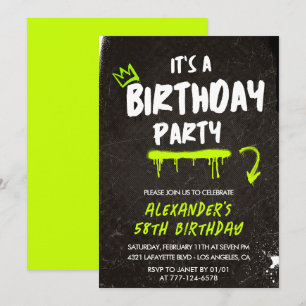 Cartes d'invitation pour 58ème anniversaire avec g