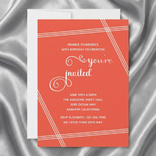 Cartes d'invitation pour 60e anniversaire Simple M