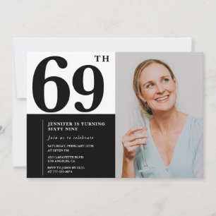 Cartes d'invitation pour 69e anniversaire photo no
