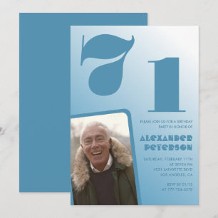 Cartes d'invitation pour 71e anniversaire avec pho