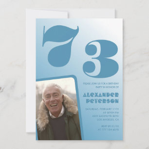 Cartes d'invitation pour 73e anniversaire avec dég