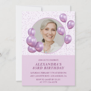 Cartes d'invitation pour 83e anniversaire Photo Ba