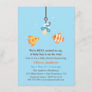 Cartes d'invitation pour Baby Shower avec appât de